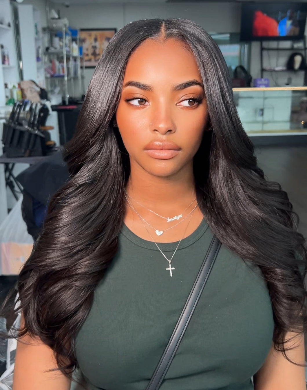 Kinky Straight Hair Extensions Curly Weave To Straight Thick Afro